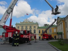 Пожарные учения во дворце